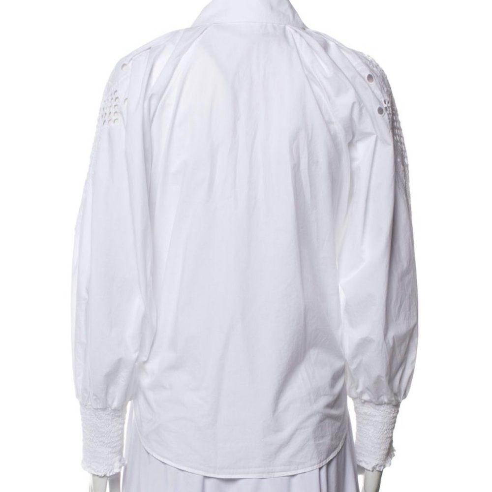 Veronica Beard White Eyelet Blouse - Picture 4 of 4